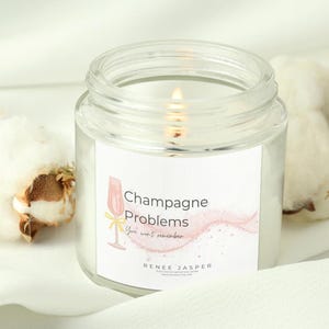 Champagne Problems T Swift Scented Jar Candles | Midnights | Made in the USA | Swiftie Candle | Taylor Inspired Candle | Gifts | 4oz or 9oz