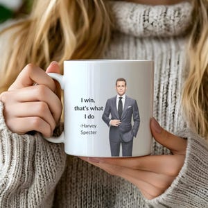 Past bij Harvey Spectre keramische mok | Koffiekopje | Vakantiecadeau | Verjaardagscadeau | Cadeau vriend | Past bij tv-programma | Inspirerende mok |11/15oz