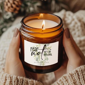 Fear Not But I am With You Scented Jar Candle | Made in the USA | Scented Candle | Prayer Candle | Spiritual Candle | Faith Gifts | 4oz/9oz