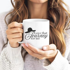 Taza de cerámica &quot;Love That Journey for Me&quot; de Schitts Creek, taza de café, regalo de Navidad, regalo de cumpleaños, regalo para amigos, Schitts Creek, 11/15 oz
