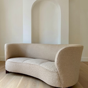 Curved Danish Sofa 1940s