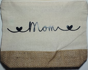 Pochette misto cotone e juta MOM con dedica interna