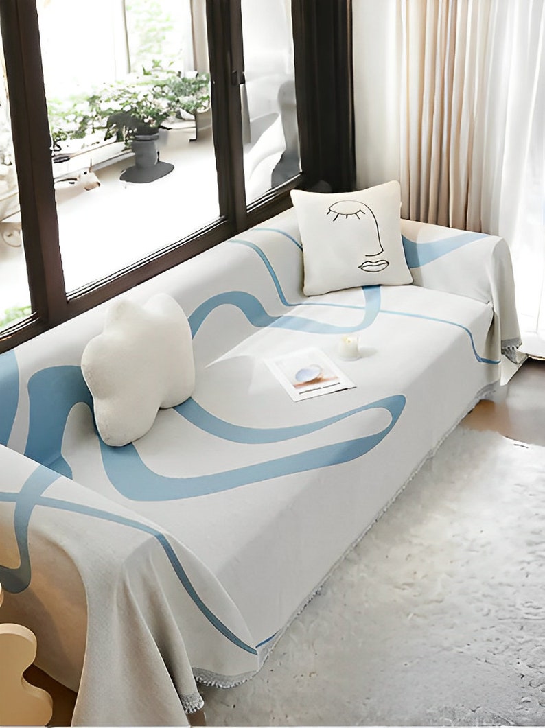 Minimalist Premium Chenille Sofa Covers Scratchproof Sofa Covers, Anti