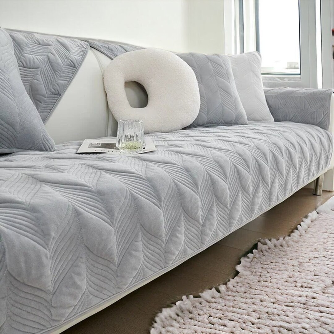 Soft Plush Scandinavian Style Sofa Covers Minimal Sofa Covers, Plush