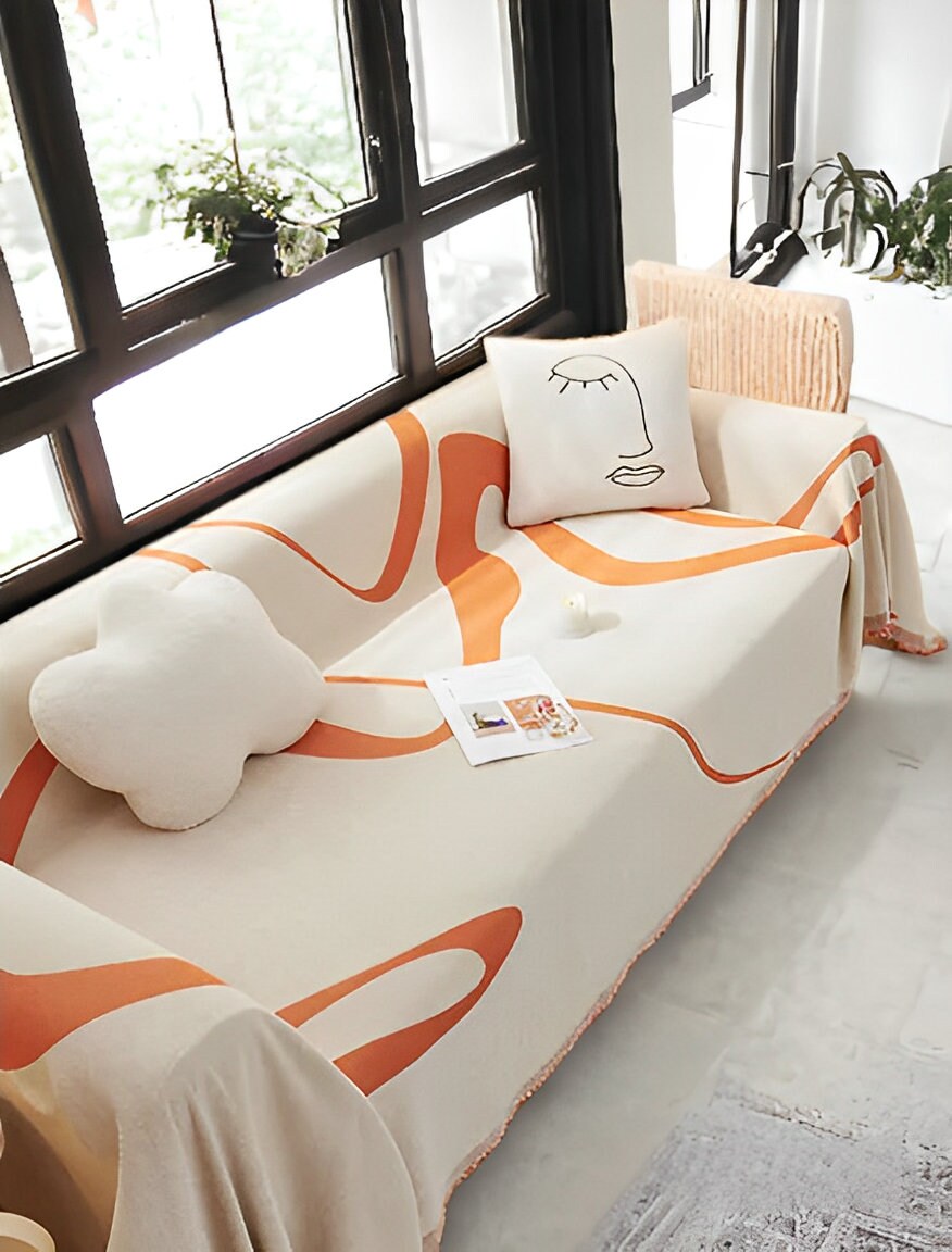 Minimalist Premium Chenille Sofa Covers Scratchproof Sofa Covers, Anti