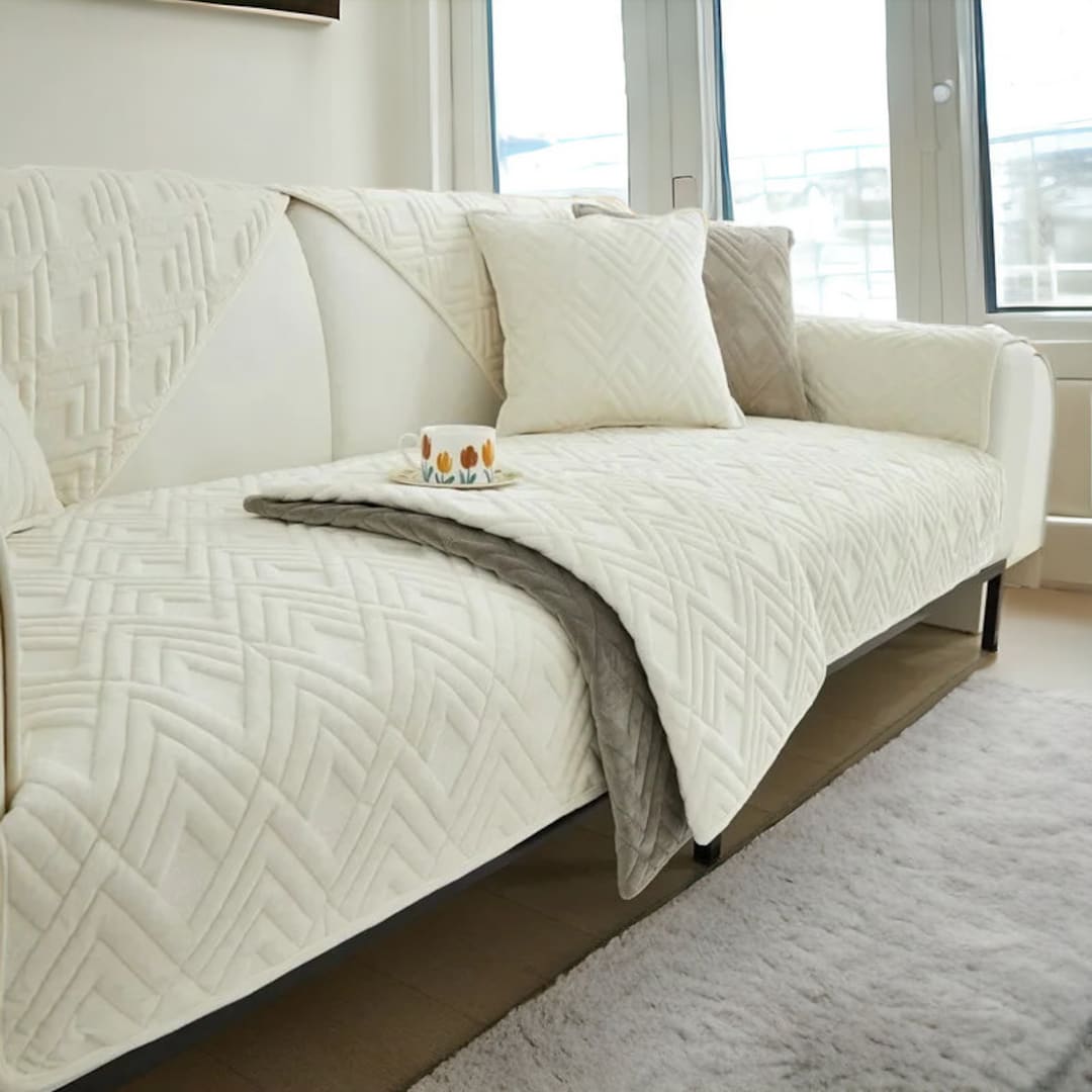 Soft Minimalist Plush Non Slip Sofa Covers Sofa Couch Mat, Pet Sofa