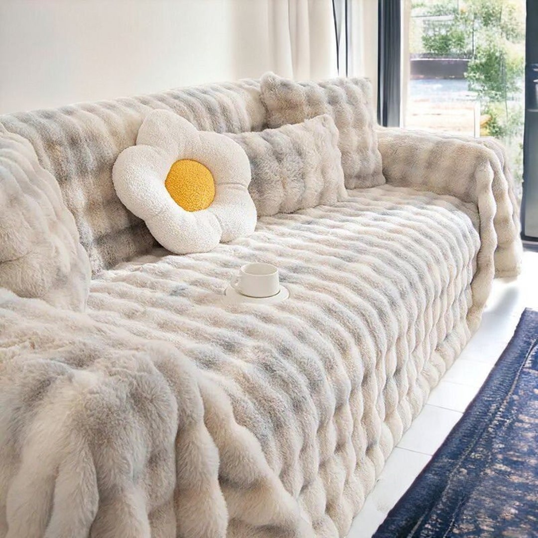 Modern Soft Thick Plush Loose Sofa Cover Throws Loose Couch Covers