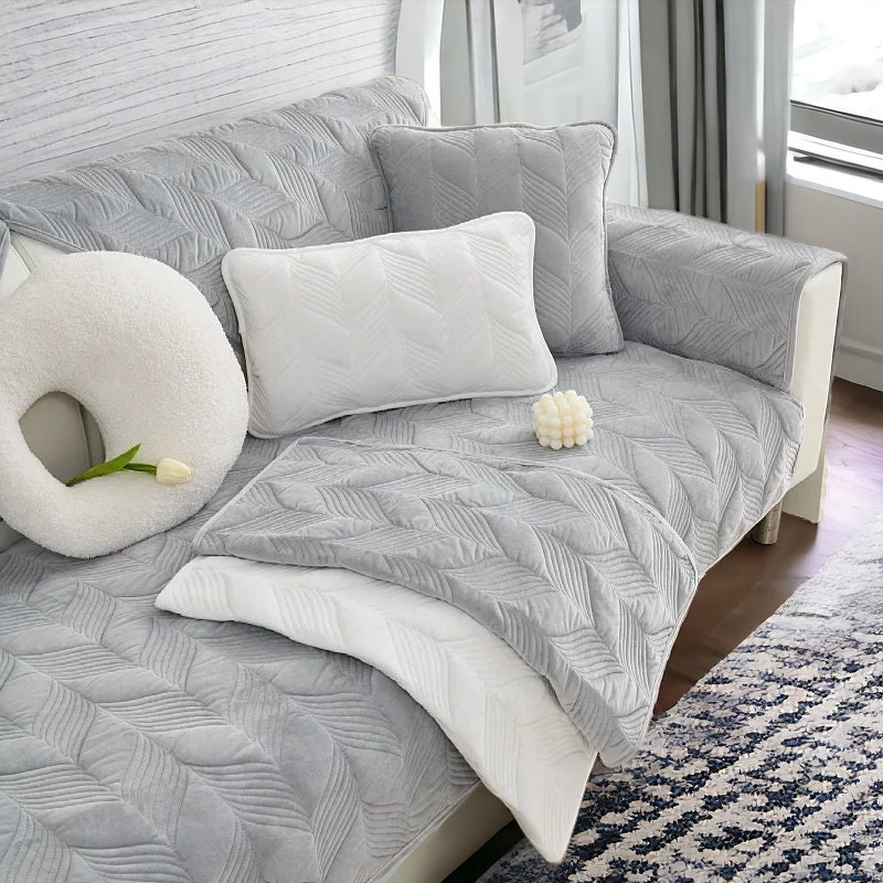 Soft Plush Scandinavian Style Sofa Covers Minimal Sofa Covers, Plush