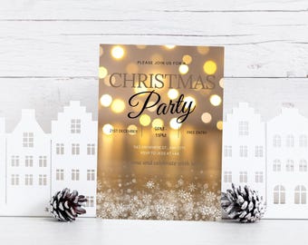 Editable Christmas Party Invitation Template Etsy Editable Christmas Party Invitation Template Etsy