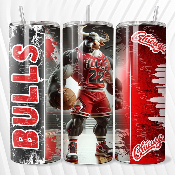 Chicago basketball Tumbler, 20oz, Digital design for tumbler, PNG,  png tumbler, chicago png, digital, basketball png,