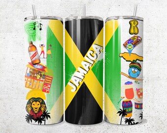 Jamaica Tumbler/ 20oz/ Digital design for tumbler/ PNG / png tumbler/skinny tumbler/ digital image/ Jamaica png/ Jamaica tumbler wrap