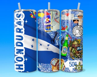 Honduras Tumbler/ 20oz/ Digital design for tumbler/ PNG / png tumbler/skinny tumbler/ digital image/ Honduras png/ Honduras tumbler wrap