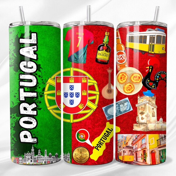 Portugal Tumbler/ 20oz/ Digital design for tumbler/ PNG / png tumbler/ skinny tumbler/ digital image/ Portugal png/ Portugal flag