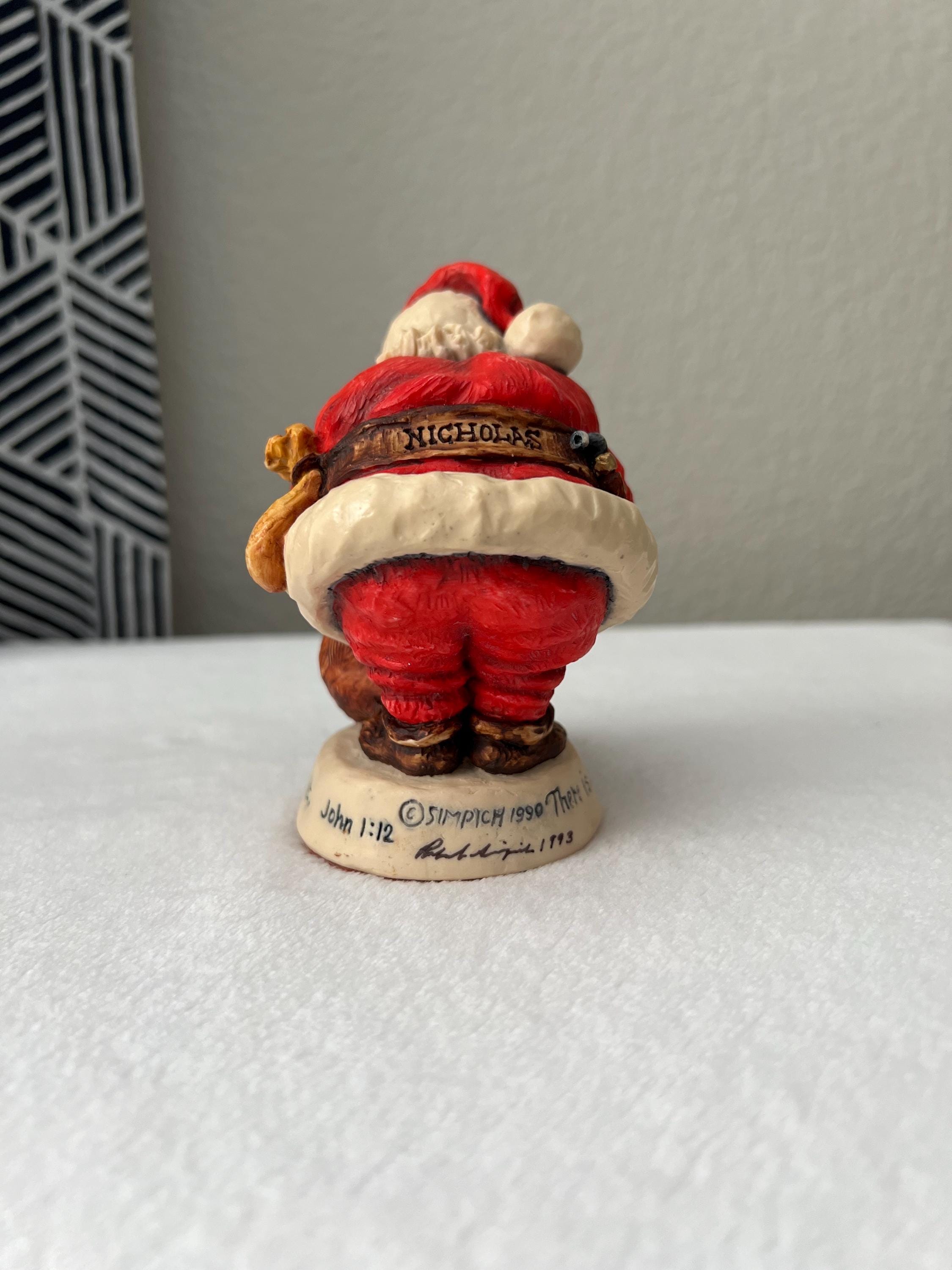 Signed Simpich Santa Figurine – 1990 Santa III, Number 875 - Etsy