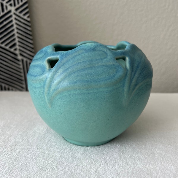 Vintage 1970's Van Briggle Philodendron Pottery Bowl/Vase - Made in Colorado Springs, CO - American Art Pottery