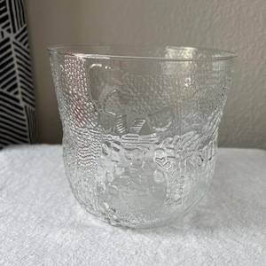 Oiva Toikka Clear Glass Fauna Bowl/Vase - Nuutajärvi - Finnish Glass - Scandinavian Design
