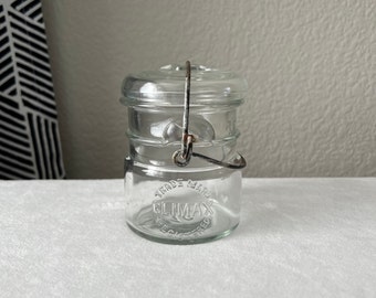 Vintage CLIMAX Clear Glass Canning/Fruit Jar - Lighting Style Closure - Wire Side - Trade Mark Registered