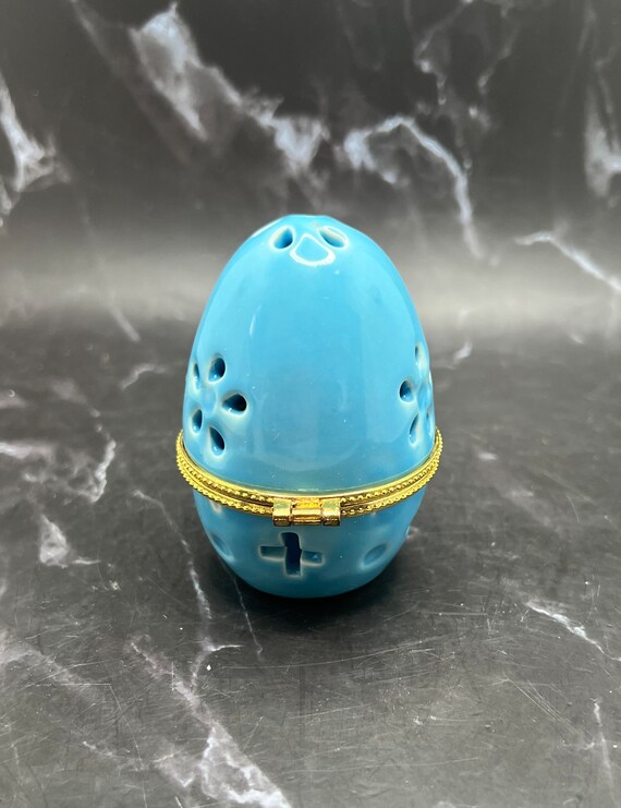Ceramic Easter egg trinket box / Easter Decor / S… - image 3