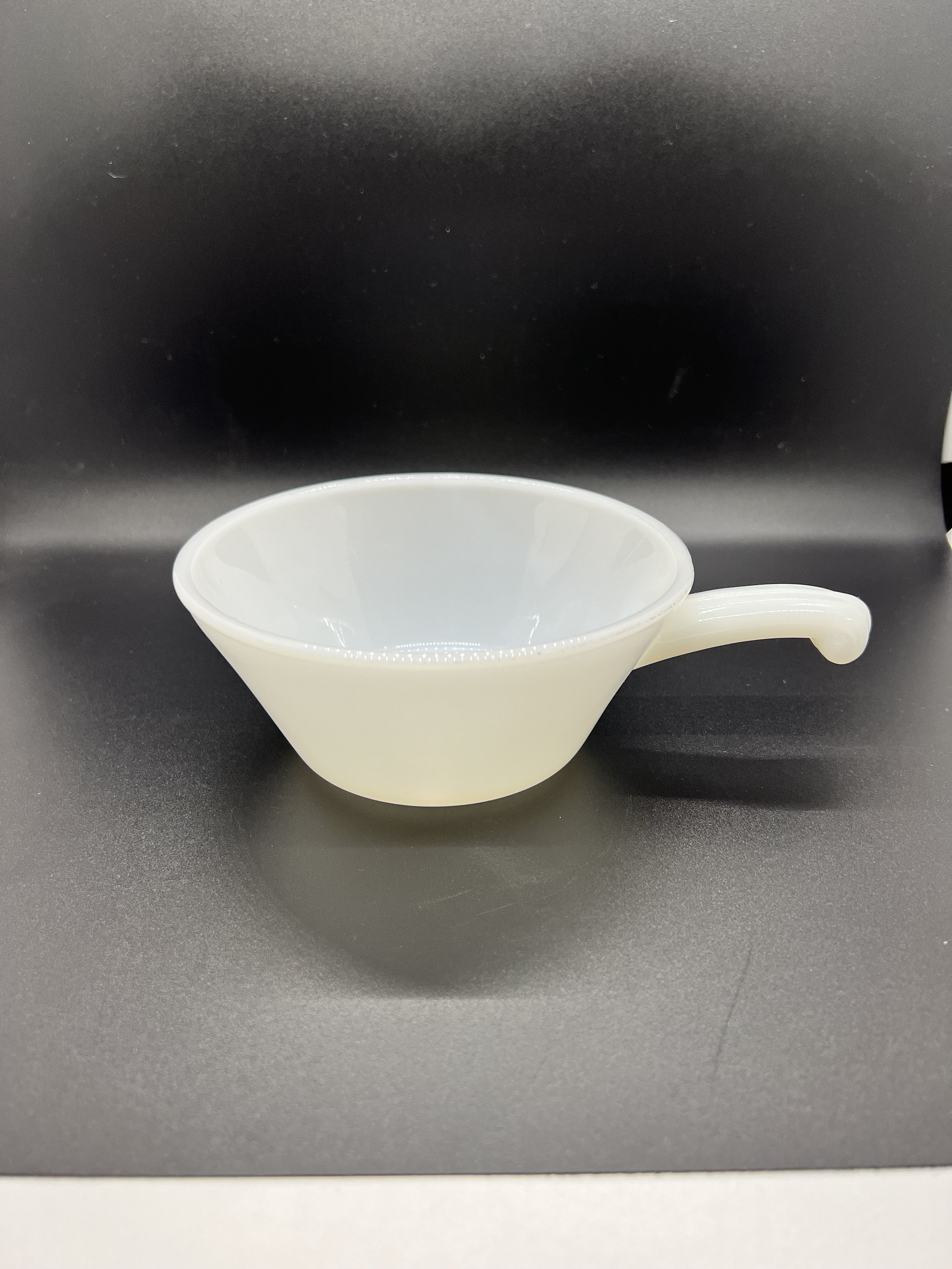 Fire King Milk Glass Small Bowl With Handle Vintage Fireking