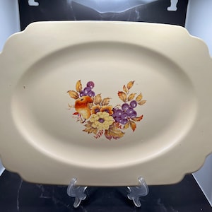 Homer Laughlin Century platter 1930s / fruit / serving tray / home decor