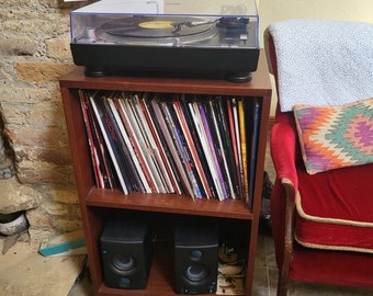 Vinyl record cabinet.