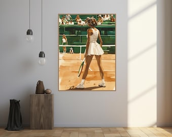 Vintage Court Elegance – Classic Tennis Art Print