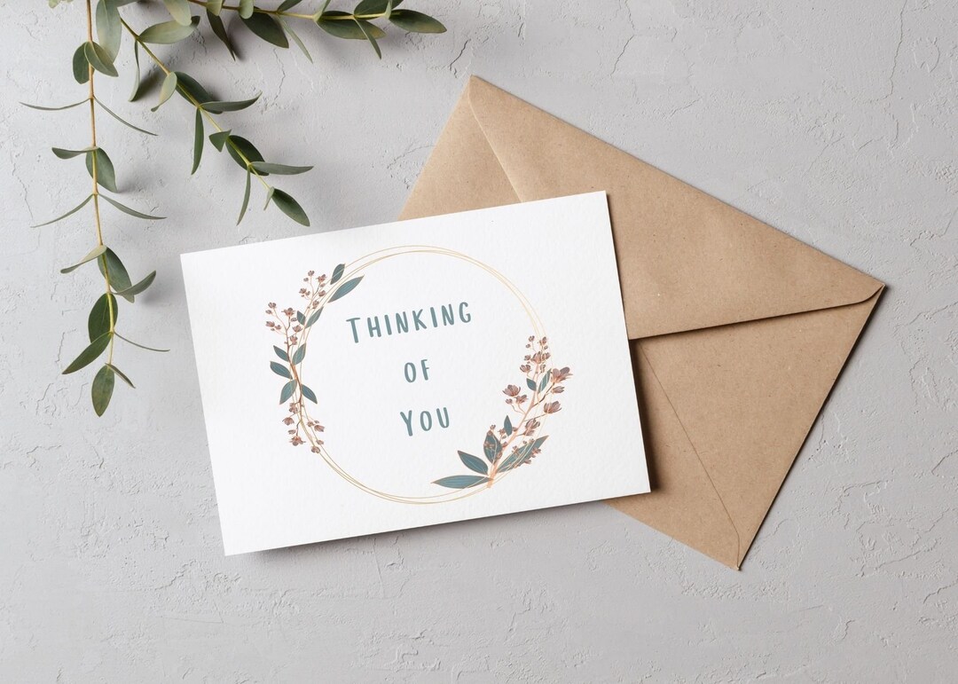 Thinking of You Card, Printable Card, Digital Download, Instant Card ...