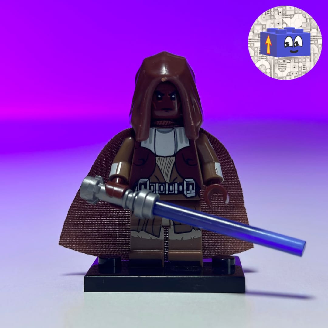 Mace Windu Minifigure Star Wars Lego Clone Wars Jedi Master Etsy