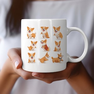 Corgi Mood Coffee Mug, Cute Funny Corgi, Coffee Cup, Cute Corgi Gift, Dog Lover, Gift for Her, Him Birthday, Pembroke Welsh Corgi, Pet Mug