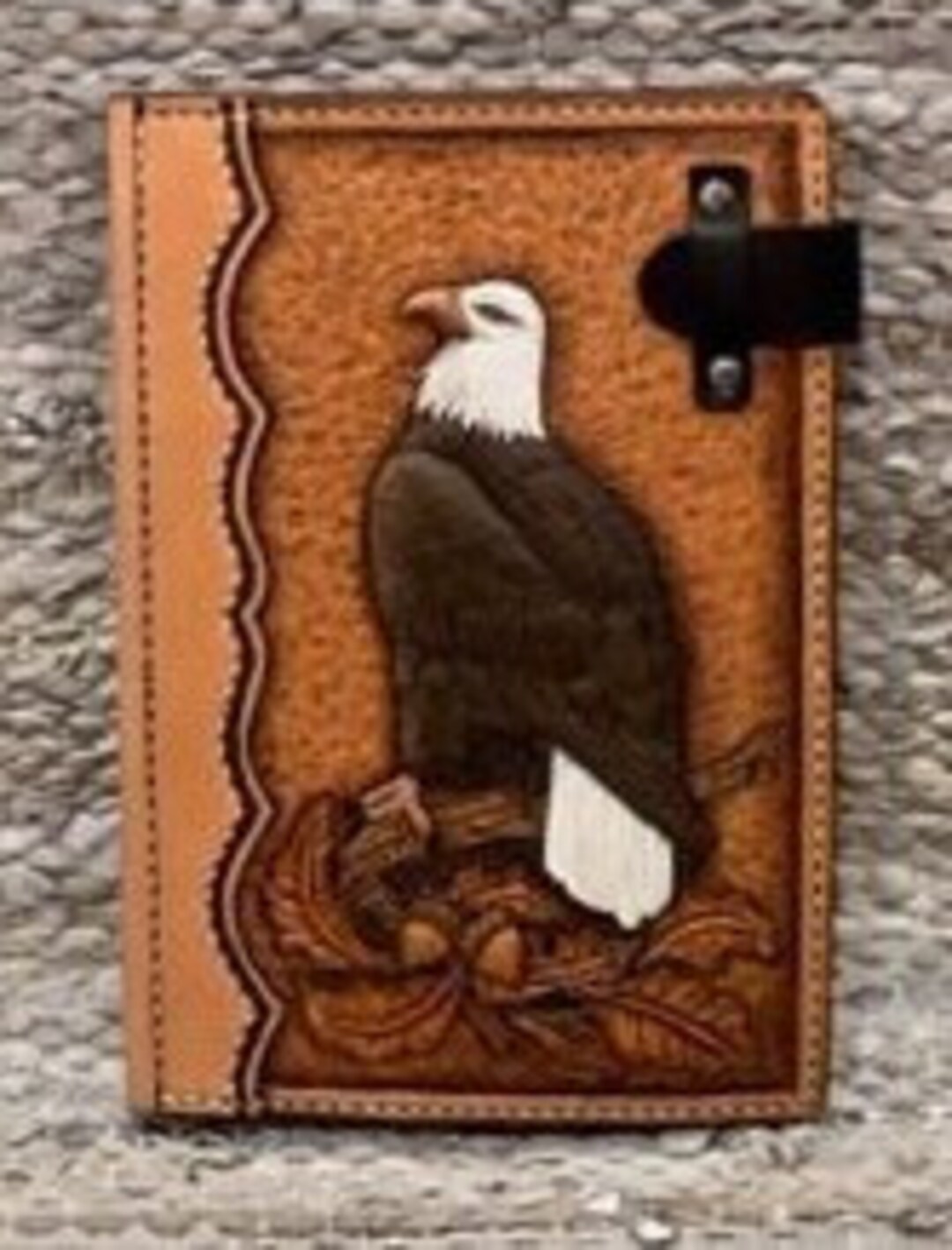 Leather Padfolio Featuring a Hand Carved and Embossed Eagle Etsy