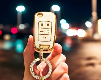 Key Fob Cover For Chevrolet, With Keychain, Stylish, Tpu Fob, Car key Cover, Car Key Cover Case, Car Key, Key Case, Key Fob, Keychain