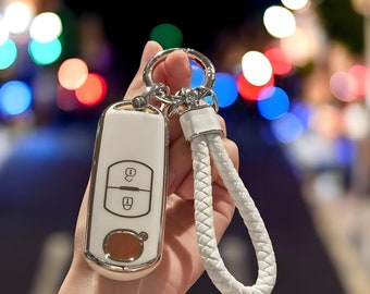 Key Fob Cover For Mazda, With Keychain, Stylish, Tpu Fob, Car key Cover, Car Key Cover Case, Car Key, Key Case, Key Fob, Keychain