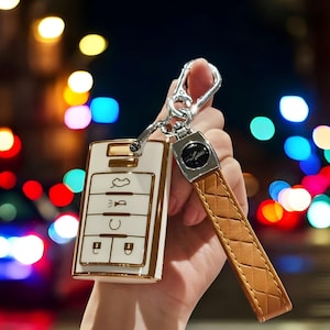 Key Fob Cover For Cadillac, With Keychain, Stylish, Tpu Fob, Car key Cover, Car Key Cover Case, Car Key, Key Case, Key Fob, Keychain