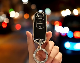 Key Fob Cover For Mazda, With Keychain, Stylish, Tpu Fob, Car key Cover, Car Key Cover Case, Car Key, Key Case, Key Fob, Keychain,Fob Mazda