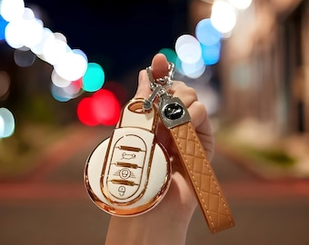 Key Fob Cover for Mini Cooper, Car Key Cover, Stylish TPU Key Case, Keychain, Protective Key Fob Case, Mini Cooper Accessory, Gift Idea