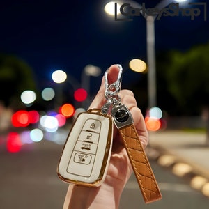Schlüsselanhänger Hülle für Toyota, mit Schlüsselanhänger, stylisch, Tpu Fob, Autoschlüsselhülle, Autoschlüsselhülle, Autoschlüssel, Schlüsseletui, Schlüsselanhänger, Schlüsselbund