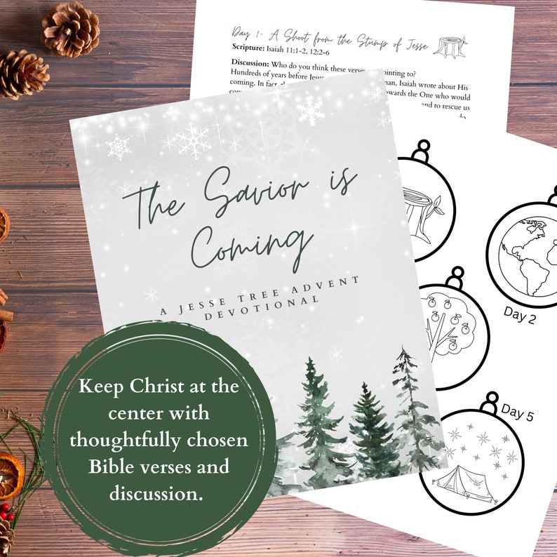 Family Advent Printable Devotional With Activities instant PDF Download