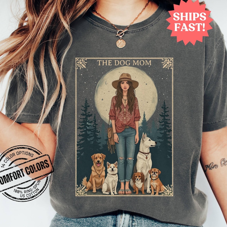 Boho dog mom tarot shirt