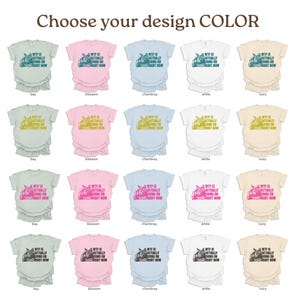 May include: A graphic t-shirt design mockup showing different color options for the shirt. The design features a cat with the text "WTF is actually going on right now". The color options are: bay, blossom, chambray, white, and ivory.