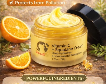 Crema hidratante diaria con vitamina C y escualano