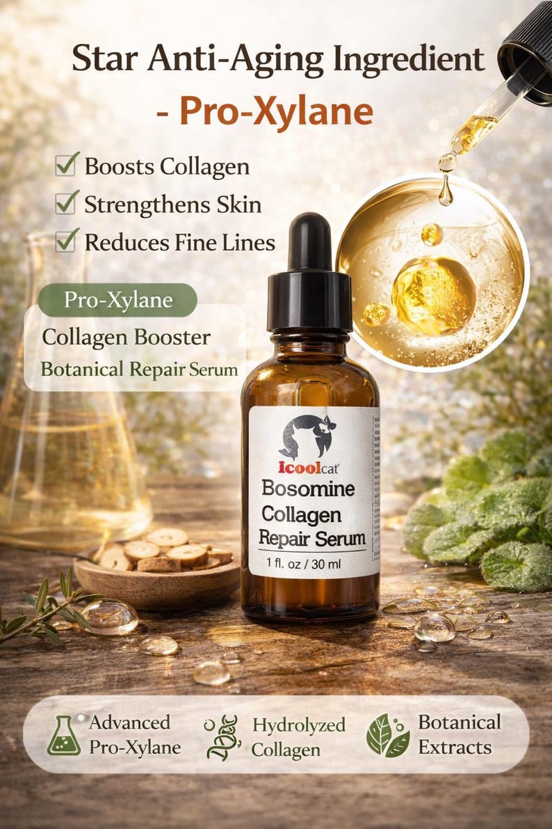 Suero facial de colágeno Pro-Xylane, reparación botánica, cuidado reafirmante de la piel (30 ml) imagen 3