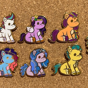 Pippsqueak Ponies G5 Mane Six Enamel Pins