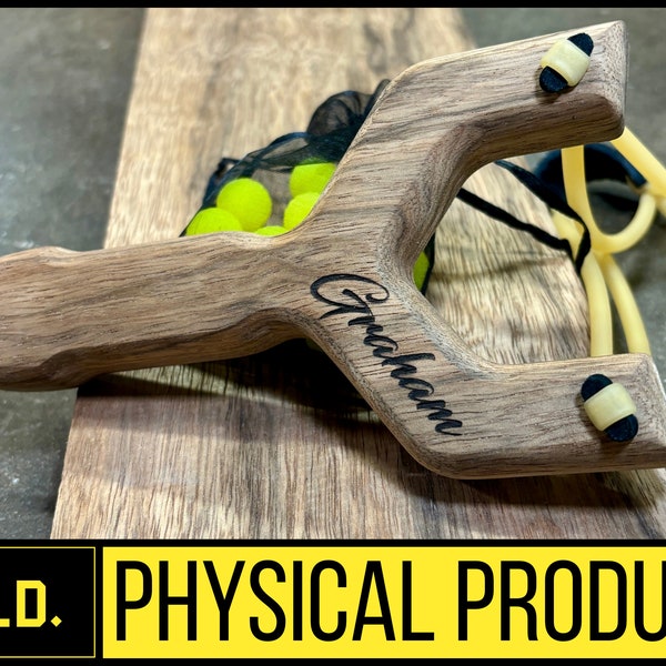 Custom Engraved Wood Slingshot | Extras Included | Through the Frame (TTF) Style Slingshot | Physical Product