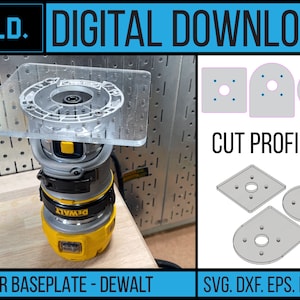 DEWALT Compact Trim Palm Router Baseplate | CNC / Laser Vector Files - Instant Download | Multiple File Types | svg - dxf - eps - pdf - ai