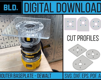 Archivos CNC/láser para placa base de fresadora DEWALT (descarga digital)
