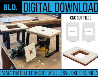 Mini table de finition pour toupie Palm/Trim | Fichiers vectoriels CNC/laser - Téléchargement immédiat | Plusieurs types de fichiers | svg - dxf - eps - pdf-ai