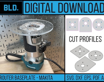Archivos vectoriales CNC de la placa base de la fresadora MAKITA: 3 formas (descarga digital)