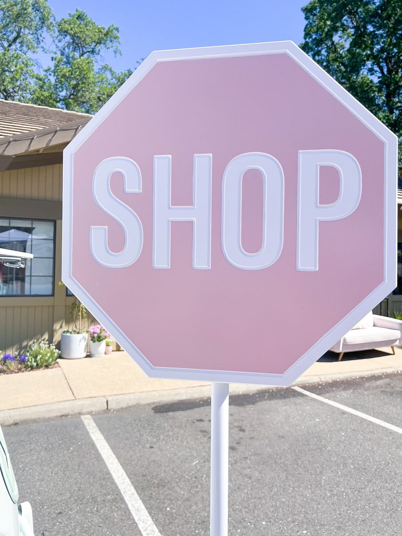Shop Sign Stop Sign / Stop and Shop Sign Instant Digital Download