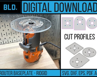 RIDGID Palm Router Baseplate CNC Files: 3 Shapes (Digital Download)