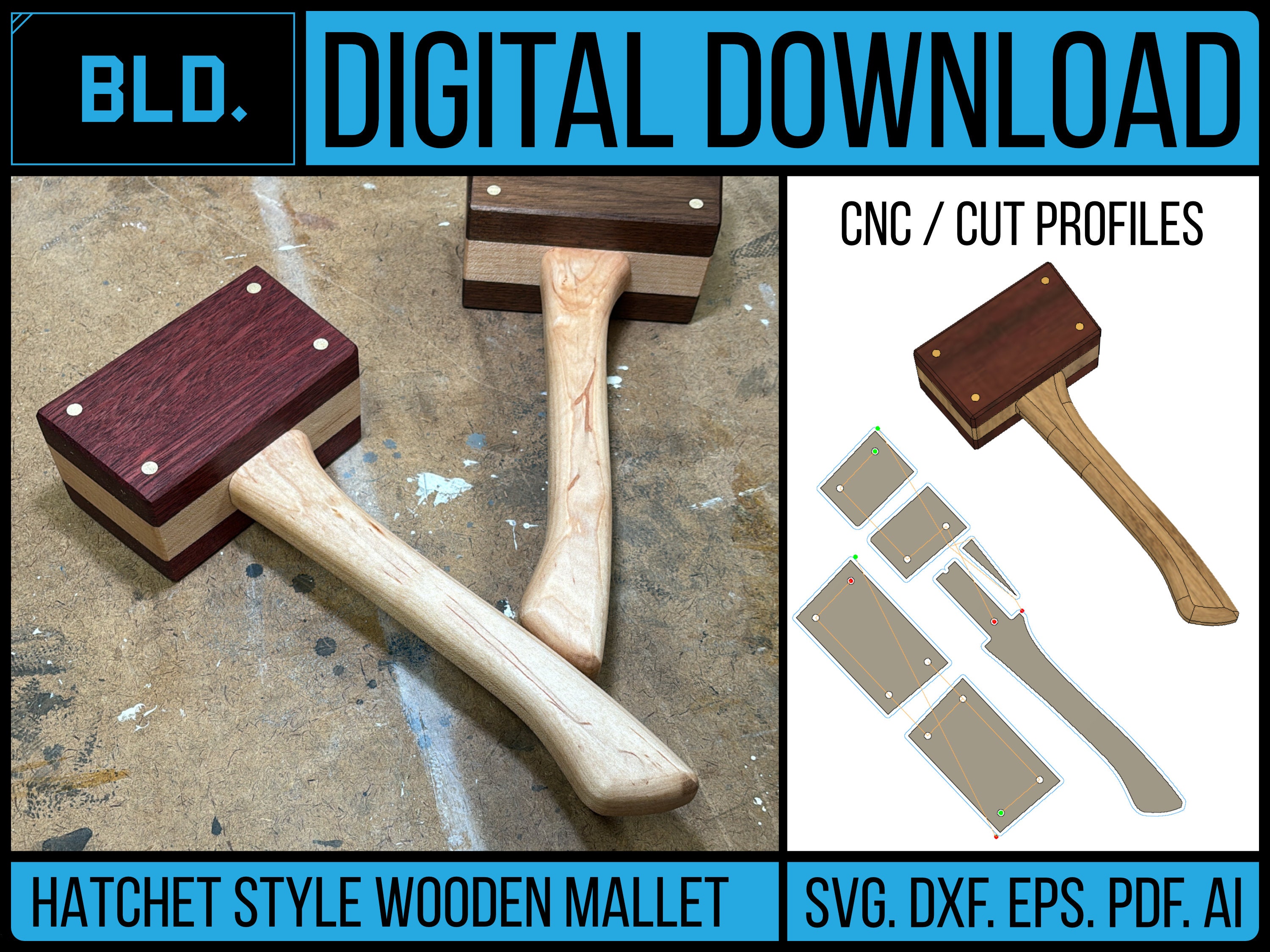 SVG FILE – Wooden Mallet